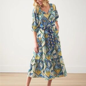 NWT PRINT FRESH High Horse The Devon Dress in Sage